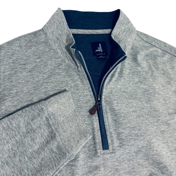 Johnnie-O Sully Quarter Zip Pullover Sweatshirt Men's XL Gray Soft Cotton - Picture 1 of 13